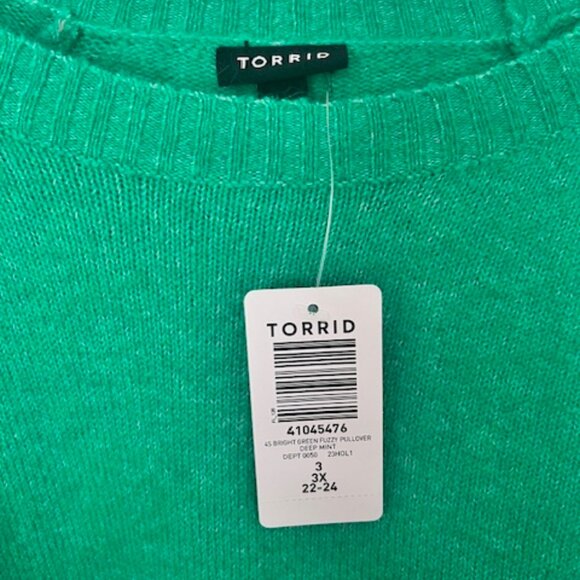 Torrid Vegan Cashmere Sweater NWT Size 3X Kelly Green - Picture 4 of 4
